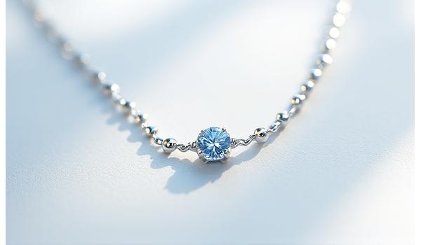 Dewdrop Series necklace with delicate gemstones